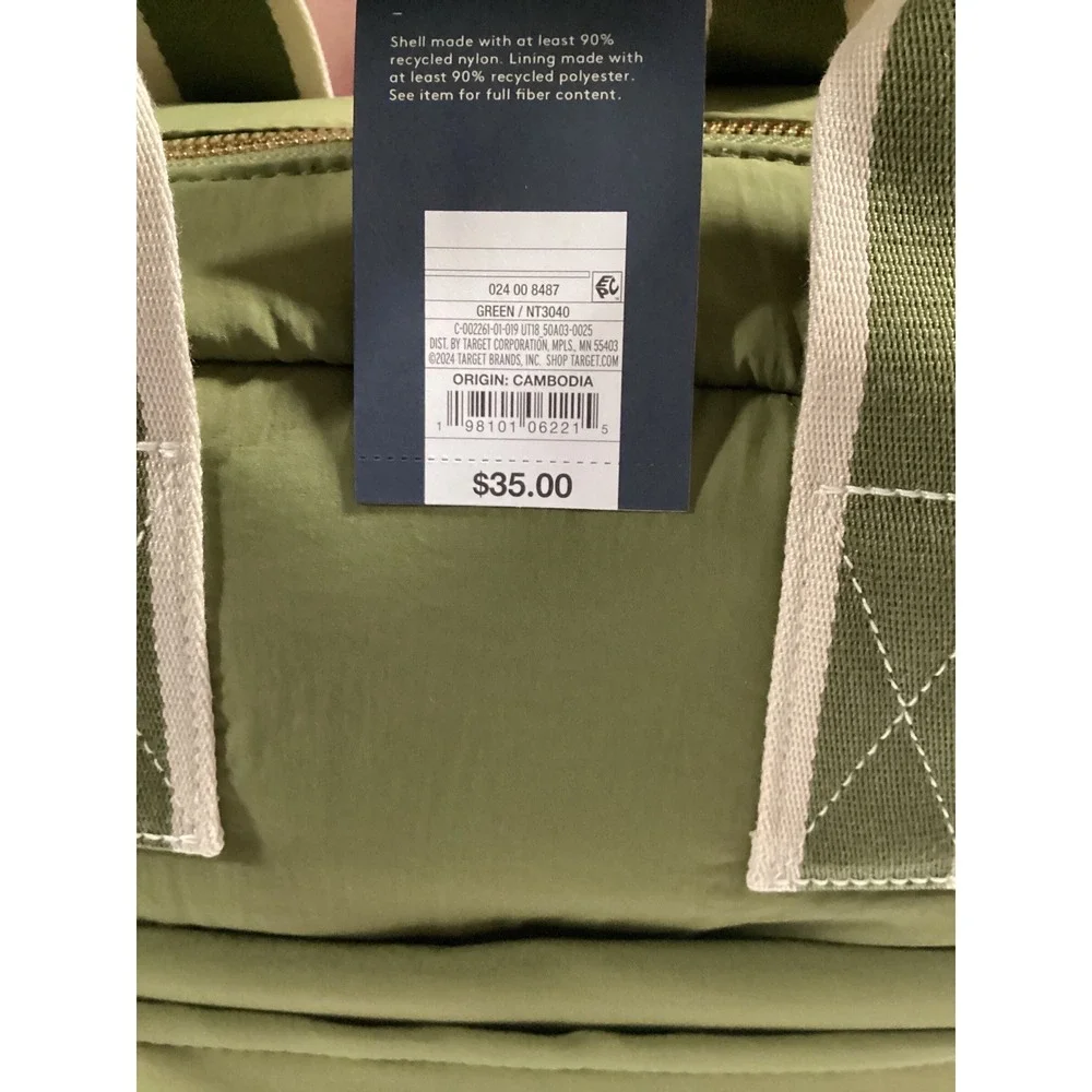 Universal Thread Olive Green Commuter‎ Backpack With Padded Laptop Sleeve